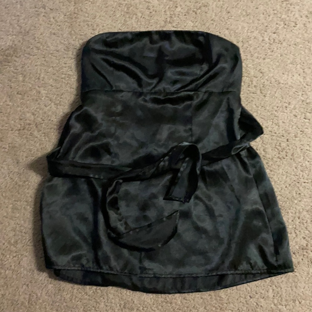 Strapless black sexy top, silky